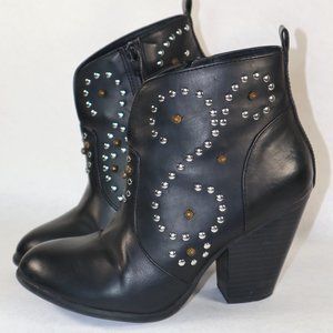 Mossimo Supply Co. Black Studded Ankle Boots - 8